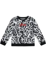 GUESS Black White Active Top Size: 5, Cotton
