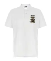 Moschino Logo Printed Press Polo Shirt IT52,IT50,IT48,IT46 white