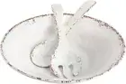 Mauna Melamine 3 Piece 14" Salad Bowl W/2 Servers – Ice White