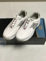 Footjoy GreenJoys Ladies Golf Shoes Size 6 Wide #48427 White Silver NEW NOS