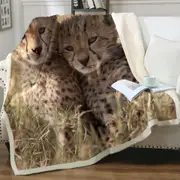 Adorable Wild Cheetah Cubs Throw Blanket