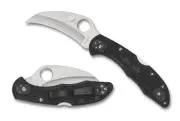 Spyderco Knives Tasman 2 Salt Lockback Black FRN H2 C106PBK2 Hawkbill