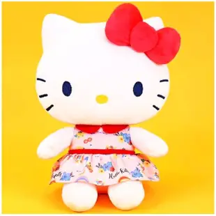 【TDL】凱蒂貓HELLO KITTY絨毛娃娃玩偶抱枕花卉款32公分 889594(生日禮物 聖誕節)
