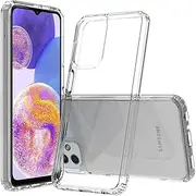 Galaxy A23 5G Case Samsung A23 Phone Case Heavy Duty Protective Anti-Slick Dual Layer Soft Back Shell + Hard PC Front Open Frame Slim Phone Cases for Samsung A23 5G (2022 Release) Clear