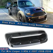 Black Air Hood Scoop Intake Bonnet Vent Cover For Mini Cooper S R56 2007-2014 MA