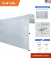 Lightweight Silver Coated Canopy Sidewall - Fits 10x20 ft Tents with Hooks