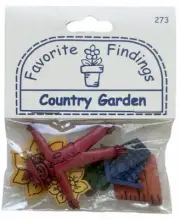 Buttons COUNTRY GARDEN Assorted Fall Pack Favorite Findings Blumenthal Lansing