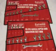 Special Deal: 2 Open End 4-Way Angle Wrench Sets SAE & Metric ETC Extreme Torque