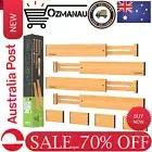 ANTOWIN Bamboo Drawer Dividers Organizers(33-43cm), Drawer Separators Splitter