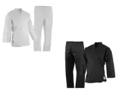ProForce 5 oz Ultra Lightweight Student Uniform–(Elastic Drawstring) Blk or Wht