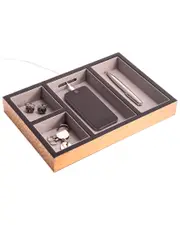 Bey-Berk Burl Wood Open Valet