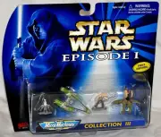 Star Wars EP1 Micro Machines Gasgano, Pod Racer, Jar Jar Binks & Fambaa MOC New