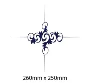 QTY 2 X Truck pinstripe scroll sticker decal 260mm horse float van vehicle A2