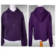 Nike Womens Boutique Pull Over Hoodie Women’s M Purple Purple Silver Studs RARE