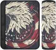 Cartoon Bird Flag 4th of July Independence Day 2 Pack seat Belt Strap Cover, More Comfort Driving, Safety Belt Cover for Auto Van Van