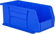 11" X 5-1/2" X 5" Plastic Stackable Storage Bin and Hanging Container (Blue, 1 P