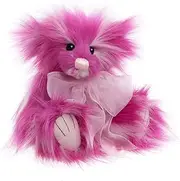 [Charlie Bears] Raspberry Cupcake - Adorable Plush Teddy Bear with Soft Pink & Cream Fur, Perfect for Collectors