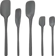 [Tovolo] Flex-Core All Silicone Spatula Set 5 - Charcoal