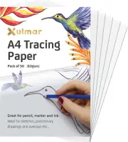 Tracing Paper 8.5X11 Inch 63 GSM - Pack of 50 Sheets Tracing Paper for Sewing Pa