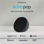 Introducing Echo Pop | Full Sound Compact Smart Speaker with Alexa | Charcoal