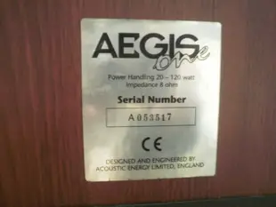 (老高音箱) 英國 AE ACOUSTIC ENERGY AEGIS ONE 書架喇叭一對