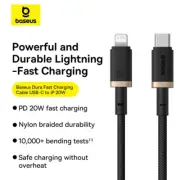 Baseus 20W MFi Certified Charging Type-C to Lightning Cable For iPhone 14 13 12