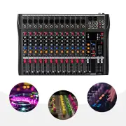 12 Channels Mixing Board Console Live Studio Audio DJ Mixer Sound Board w/ USB