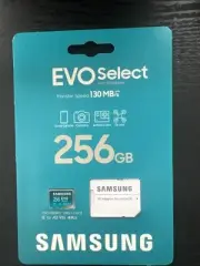 SAMSUNG EVO Select Micro SD Memory Card + Adapter, 256GB microSDXC 130MB/s NEW
