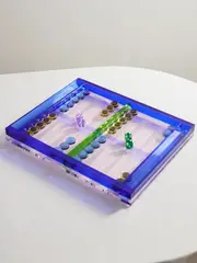 [Reflections Copenhagen] Reflections Copenhagen - Crystal Backgammon Set - Bright blue - One size One size Blue