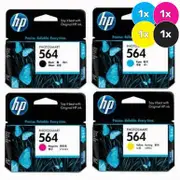 HP 564 Ink Cartridge Value Pack - Includes: [1 x Black, Cyan, Magenta, Yellow]