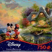 CEACO Disney & Thomas Kinkade: Mickey & Minnie Sweetheart Cove NIB 750 pc Puzzle