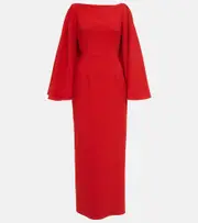 [Emilia Wickstead] Emilia Wickstead Niesha crêpe midi dress AU 18 red