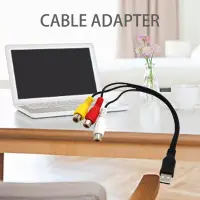 在飛比找Yahoo!奇摩拍賣優惠-USB 公 A 轉 3 RCA AV A/V 電視適配器線 