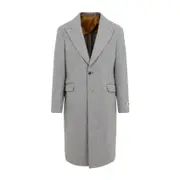 [Etro] Etro-Grey Wool Roma Coat-Uomo 50 IT