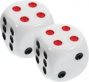 NAMOARLY 2pcs Large Rounded Corner Dices for Board Games Lightweight Six Sided Dices for Parties Home Entertainment and Ktv Fun