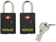 Korjo TSA Keyed lock x 2 With Indicator TSA LL