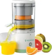 Portable Electric Citrus Juicer Rechargeable Hands-Free Masticating Orange Juice