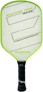 Engage Encore Pro V2.0 Pickleball Paddle – FiberFlex Fiberglass Face for Power & Spin, Available in Two Core Options (12.7mm for Power, 15.2mm for Control), Versatile Hybrid Shape