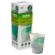 25 Pack BioPak Home Compostable Art Series Paper Cups