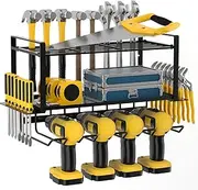 Power Tool Organizer, 3 Layers Power Tool Organizers and Storage, Heavy Duty Metal Tool Shelf, Drill Holder Wall Mount, Cordless Tool Storage Rack, Tools Organizer Holder/144