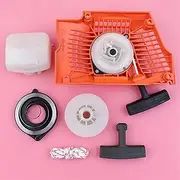 Recoil Pull Starter Pulley Spring Handle Grip Air Filter Rope Kit, for Husqvarna, 340 345 350 351 353 346XP Chainsaw 537104702 Recoil Pull Starter