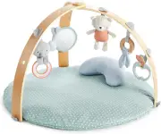 Cozy Spot Reversible Duvet Activity Gym & Play Mat with Wooden Toy Bar for Newbo