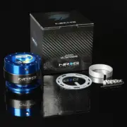 NRG STEERING WHEEL BALL LOCK QUICK RELEASE ADAPTOR GEN 2 TITANIUM RING NEO BLUE