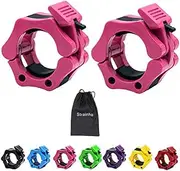Strainho Olympic Weight Bar Clips - 2 inch Barbell Collars - Quick Release Olympic Barbell Clamp for Weightlifting, Olympic Lifts and Strength Training