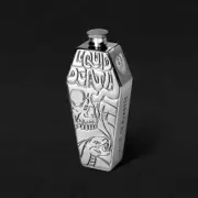 Liquid Death Stainless Steel "Flasket" 6 oz Flask IN HAND