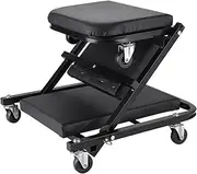 Roller Seats & Creepers 36-inch Folding Car Repair Bed Auto Maintenance Work Bench Chair Auto Workshop Bench Wheels Roller Car Mechanic's Seat(Black)