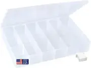 Embroidery Floss Organizer Box with 50 Cardboard Bobbins - 17 Compartments Clear
