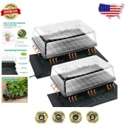 Exceptional 2 Set Seed Starter Kit with Heat Mats for Indoor & Outdoor Gardening