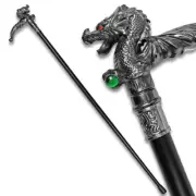 Dragon Head Walking Cane Staff Mobility Stick Rubber Foot Handle