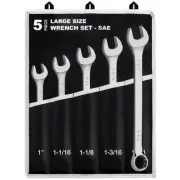 5-Piece SAE Large Size Add-on Combination Wrench Set, 1â€, 1-1/16, 1-1/8, 1-3/.